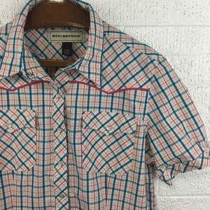 Bit & Bridle short sleeve western pearl snap shirt